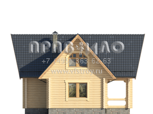 Бревенчатый дом для семьи из четырех человек S7-126 (1-05)