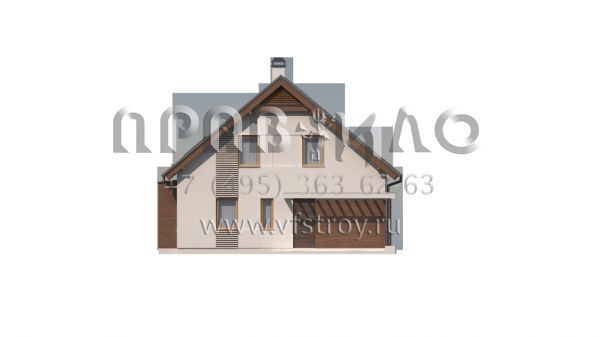 Проект небольшого мансардного дома для семьи из нескольких человек S3-159 (Z166)