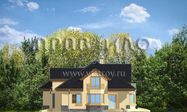 Проект оригинального загородного дома S8-266-1 (Майя)