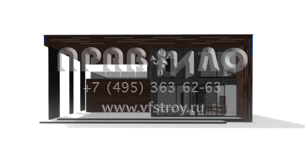 Проект двухэтажного хай-тек дома с темными фасадами S3-147-7 (Zx167)