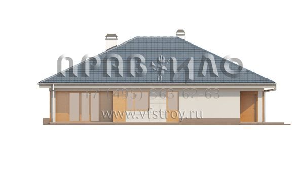 Проект одноэтажного частного дома с чердаком S3-173-1 (Z209)