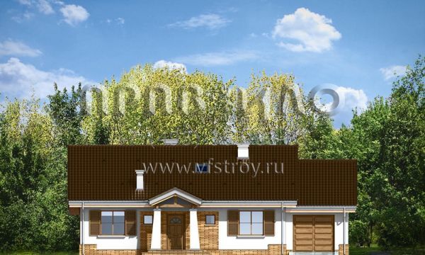 Проект односемейного загородного дома S8-151-1 (Незабудка с Гаражом)