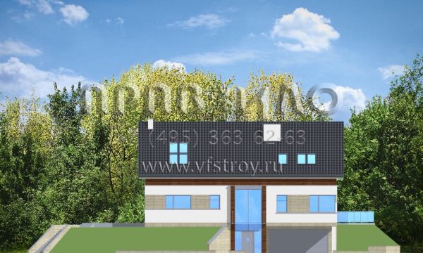 Проект современного особняка S8-419 (Дом на Горке)