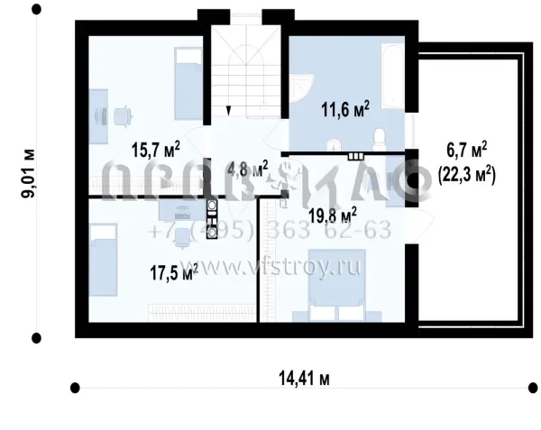 Проект экономичного комфортабельного дома S3-168-1 (Z127)