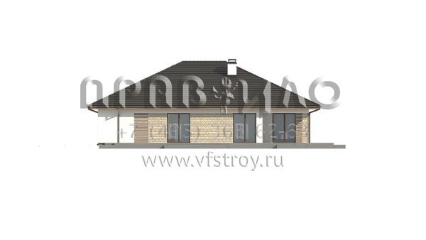 Проект коттеджа с фронтальным гаражом на два автомобиля S3-193-2 (Z301)