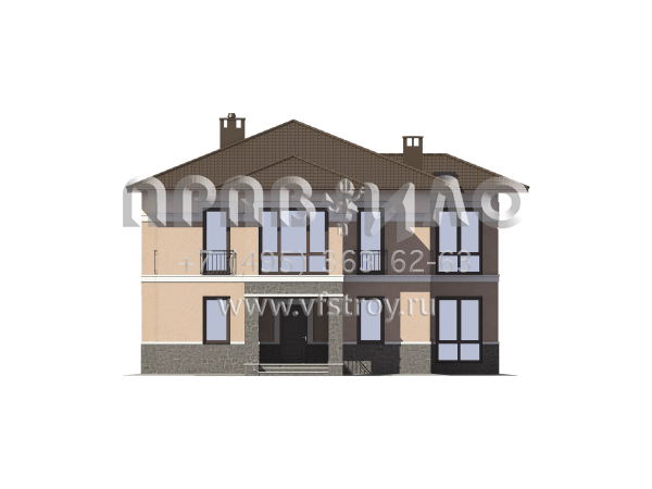 Проект двухэтажного загородного дома из газобетона S7-247 (3-17с)