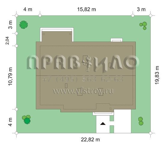 Проект мансардного дома с ж/б перекрытиями S8-177-1 (Янтарь 2)