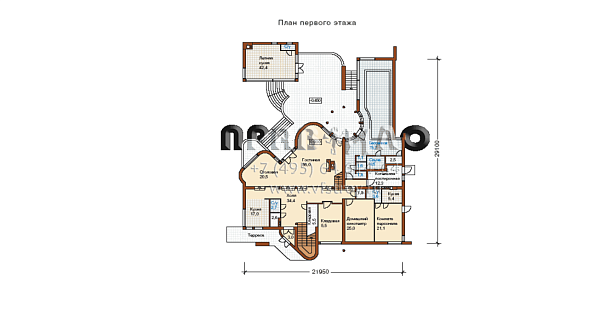 Проект комфортного дома в стиле хай-тек V-589-1K