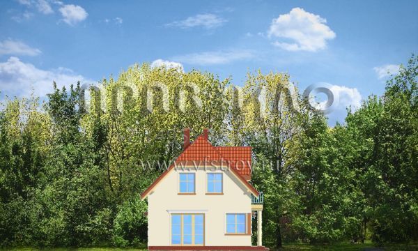 Проект загородного дома для узкого участка S8-211 (Кристоф)