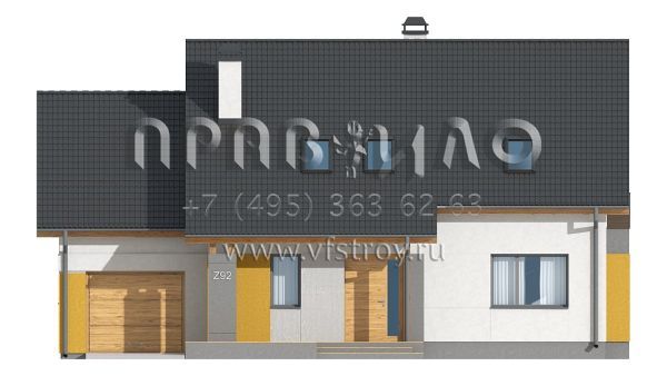 Проект комфортабельного загородного дома с камином S3-194-2 (Z92 GL)