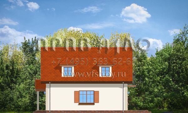 Проект небольшого дома с простой планировкой S8-110-2 (Первый дом)