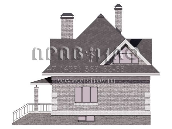 Проект загородного дома с шатровой крышей и цокольным этажом S7-185 (2-27 d.3)