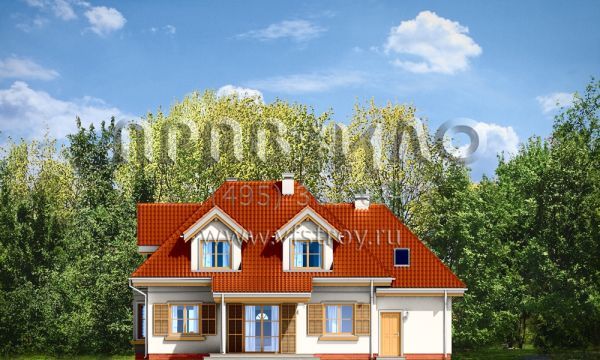 Проект коттеджа с большим смежным гаражом S8-230 (Камеральный)