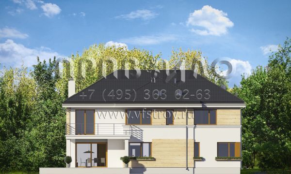 Проект загородного дома с обширным остеклением S8-253 (Ривьера 3)