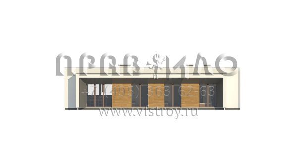 Проект современного загородного коттеджа с большим гаражом и с плоской кровлей S3-170-3 (Zx135)