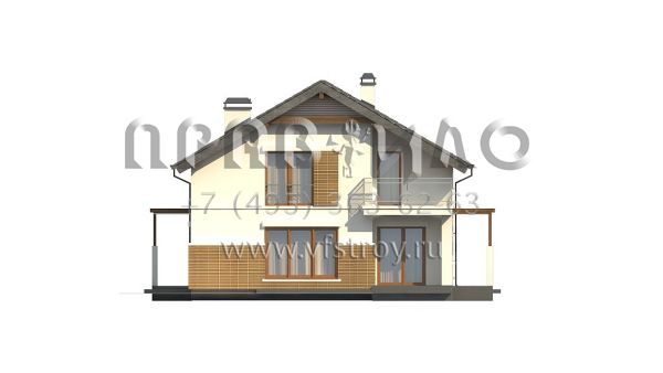 Проект комфортного частного дома для двоих  S3-129 (Z248)