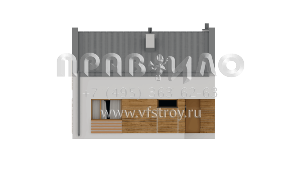 Проект частного дома с кровлей без карниза  S3-110-1 (Z229)