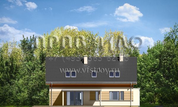 Проект коттеджа с фронтальным гаражом S8-219 (Вечеринка)