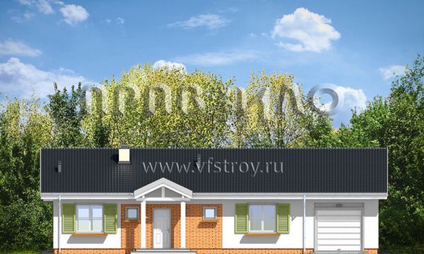 Проект стильного дома из современной керамики S8-144-3 (Солнечный с Гаражом 2)