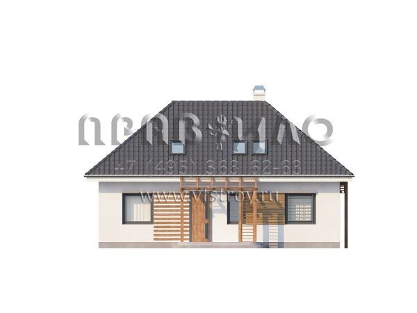 Проект квадратного комфортабельного двухэтажного дома S3-184 (Z121)