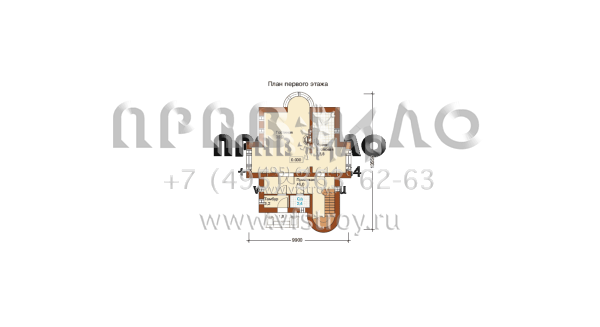 Компактный двухэтажный загородный дом H-161-1P
