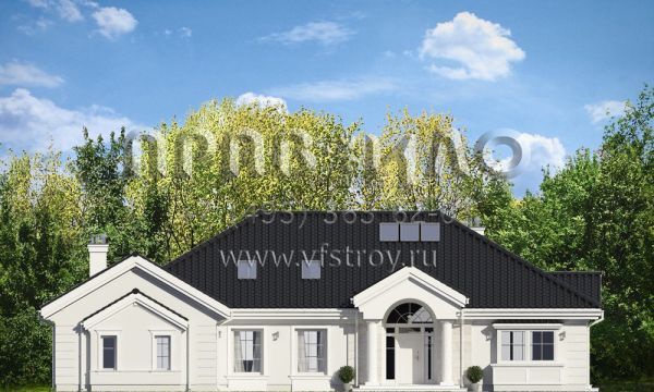 Проект одноэтажного частного дома с гаражом S8-302-1 (Парковая Резиденция 3)