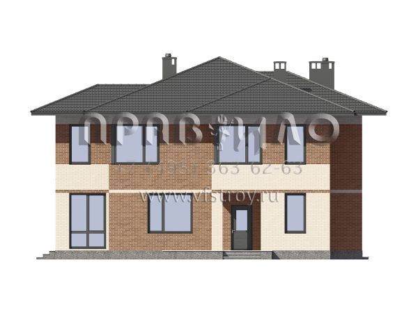 Проект современного особняка из кирпича S7-211(2-18)