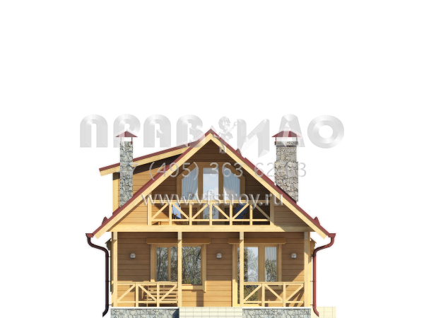 Проект деревянного загородного дома S7-127 (1-34)