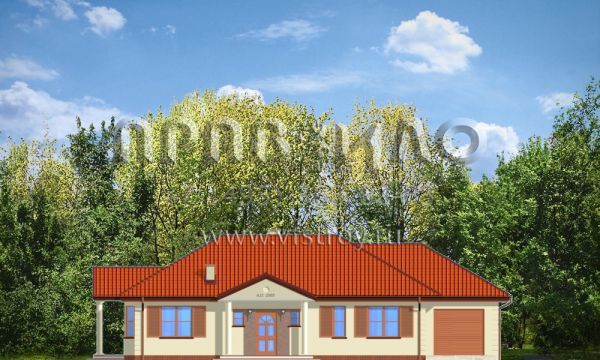 Проект лаконичного по дизайну коттеджа S8-138 (Как мечта 3)