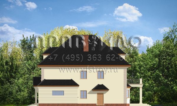 Проект двухэтажного коттеджа  S8-413 (Агат)