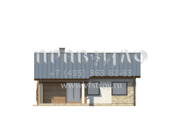 Проект комфортного небольшого частного дома S3-70 (Z78)