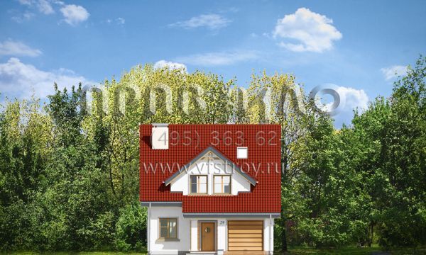 Проект загородного дома с жилой мансардой S8-219-3 (Чайка)