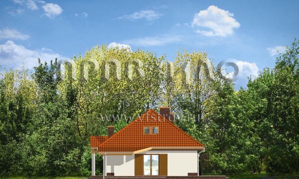 Проект дома с пристроенным слева гаражом S8-237-3 (Четыре Угла 3)