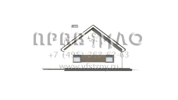 Проект одноэтажного дома с мансардой и с гаражом в классическом стиле S3-197 (Z266)