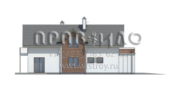 Проект узкого в плане дома для компактного участка S3-154-1 (Z293)