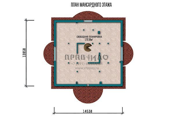 Проект загородного дома в стиле модерн S2-523 (099-523-2М)