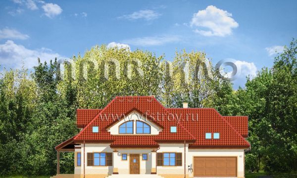 Проект дома с хорошо освещенной мансардой  S8-292 (Рубин)