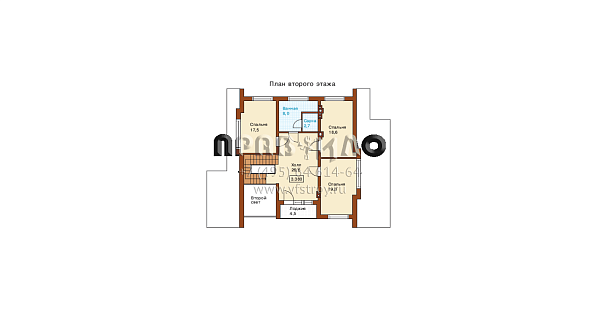 Проект жилого дома с двускатной кровлей K-232-1P