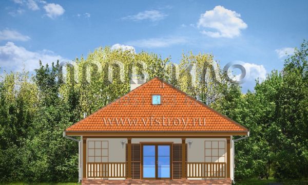 Проект коттеджа с четырехскатной кровлей S8-85 (Амброзия)