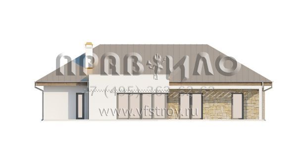 Проект одноэтажного оригинального дома  S3-133-1 (Z165)