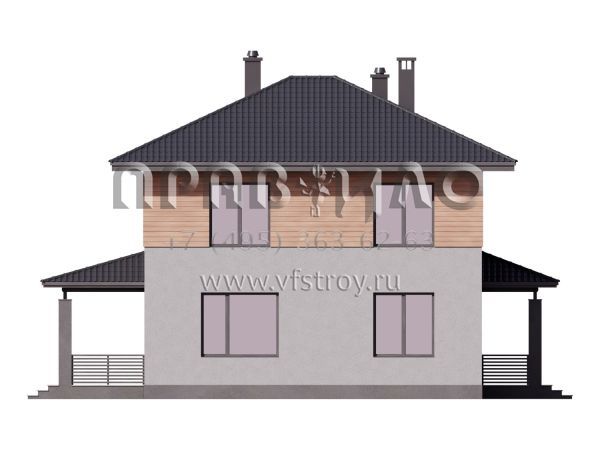 Двухэтажный загородный дом с террасой S7-134 (3-46.1)
