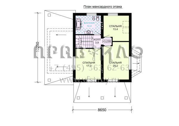 Проект экономичного загородного дома с гаражом S7-165 (3-20b)