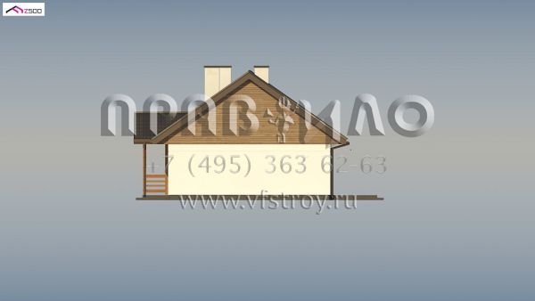 Проект элегантного одноэтажного дома для семьи с двумя детьми S3-104-1 (Z369 D)