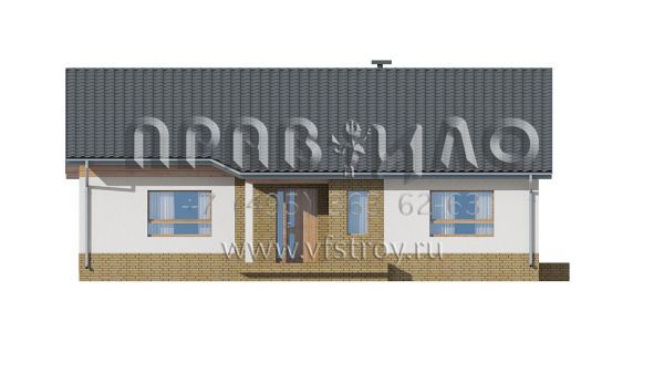 Проект комфортабельного одноэтажного дома с широкой двускатной крышей S3-124-5 (Z41 plus)