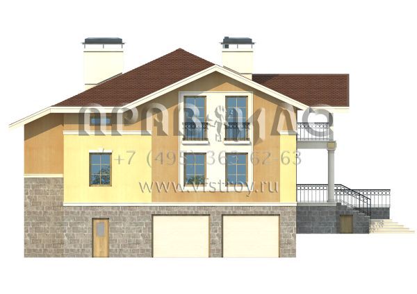 Проект комфортабельного трехэтажного особняка S7-409(3-34)