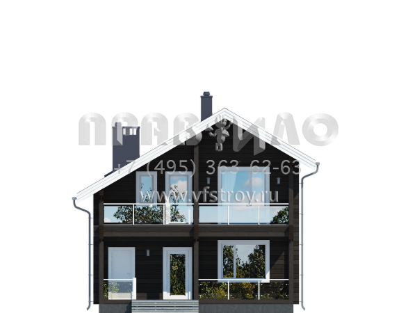 Проект экономичного современного деревянного дома S7-142 (1-39c)