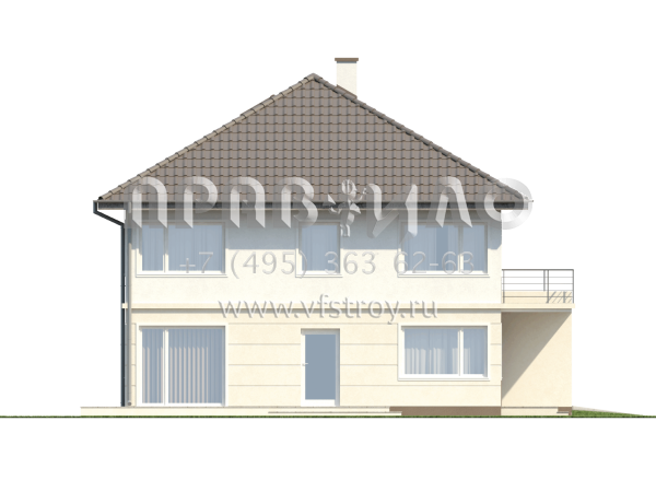 Проект двухэтажного солидного коттеджа с гаражом  S3-231-1 (Zx10)