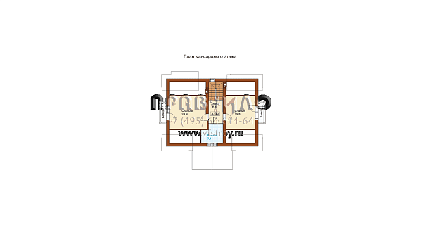 Небольшой загородный коттедж смешанного стиля J-175-1P