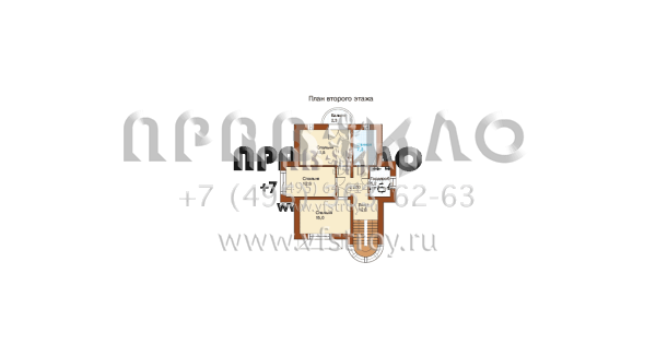 Компактный двухэтажный загородный дом H-161-1P