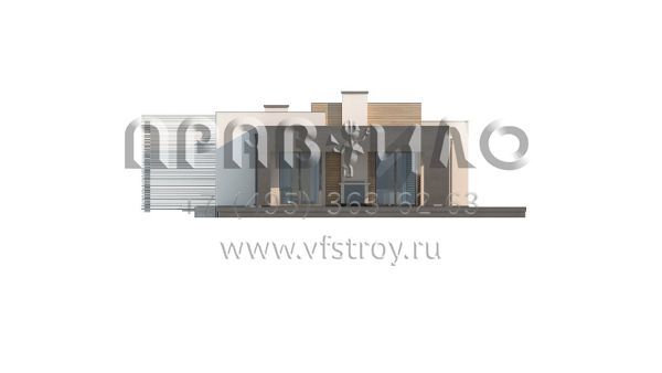 Проект одноэтажного загородного дома в стиле хайтек s3-133-4 (Zx65 +)
